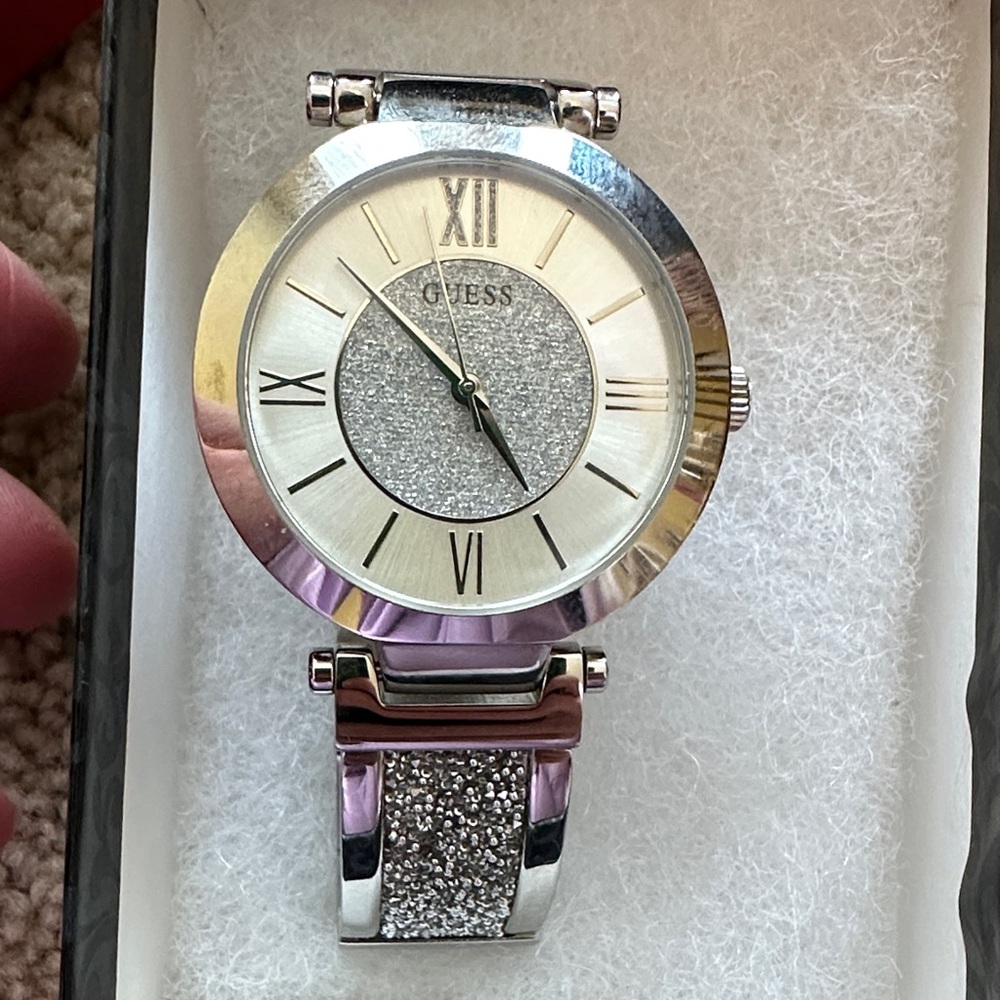 Guess Silver Glitter Women's Watch